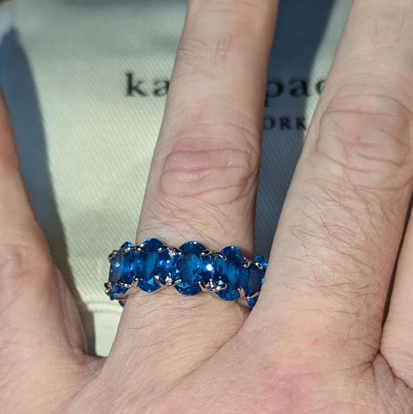 Kate Spade New York Candy🍬 🍭 Shop Ring- blue 💙+ silver size 7 - Picture 8 of 16